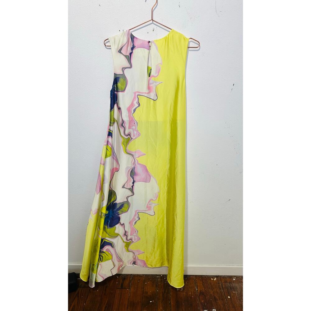 MISA Los Angeles Multicolored Abstract Floral Ruffle Smocked Waist Sylvie Dress - Picture 4 of 16